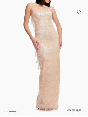 dress the population vada paillette strapless gown Vada Dress S / Capri